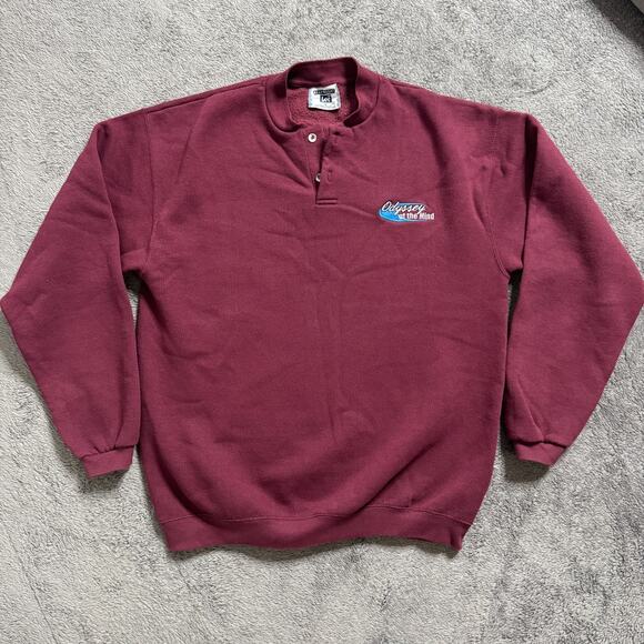 Lee Other - Vintage Lee Sweatshirt 90s Henley USA Mens L Odyssey of the Mind Pullover Red